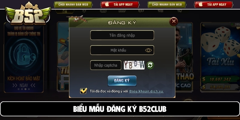 Biểu mẫu đăng ký B52club
