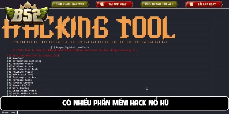 Có nhiều phần mềm hack nổ hũ