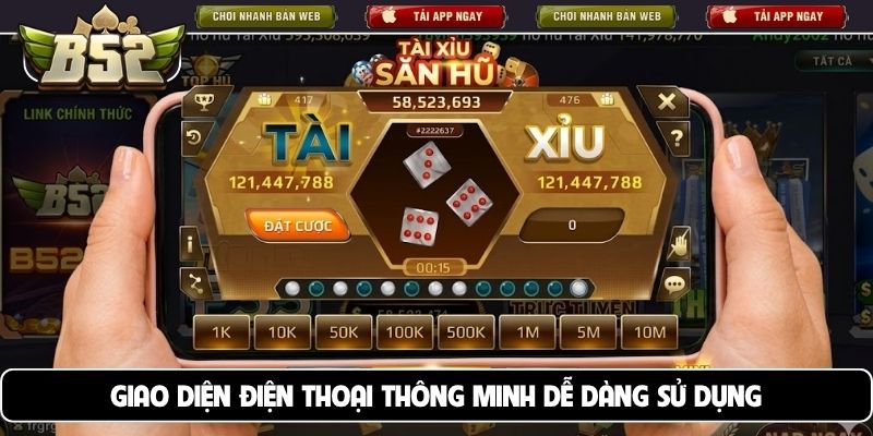 Giao diện điện thoại thông minh dễ dàng sử dụng