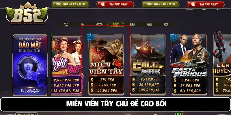 Miền viễn Tây chủ đề cao bồi