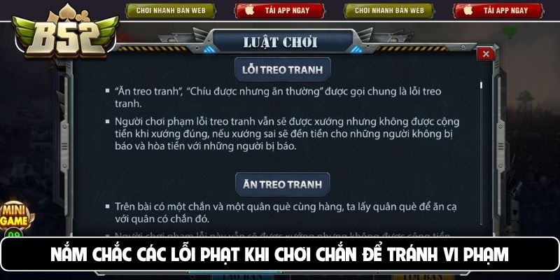 Nắm chắc các lỗi phạt khi chơi chắn để tránh vi phạm