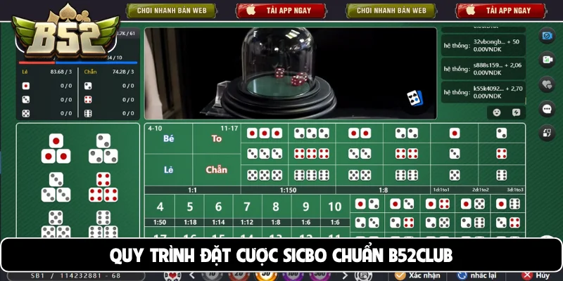 Quy trình đặt cược Sicbo chuẩn B52club