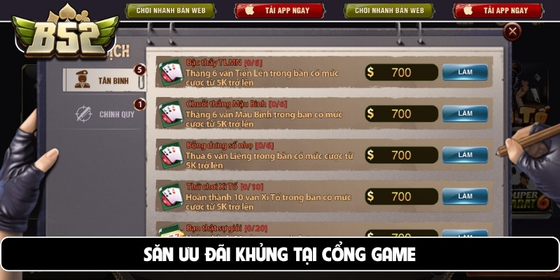 Săn ưu đãi khủng tại cổng game