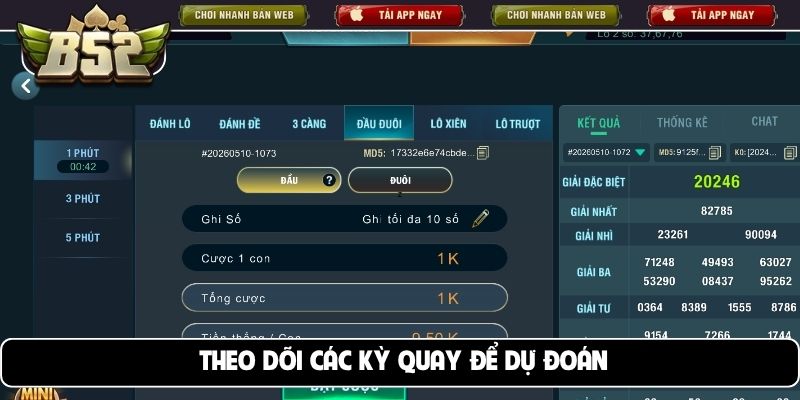 Theo dõi các kỳ quay để dự đoán