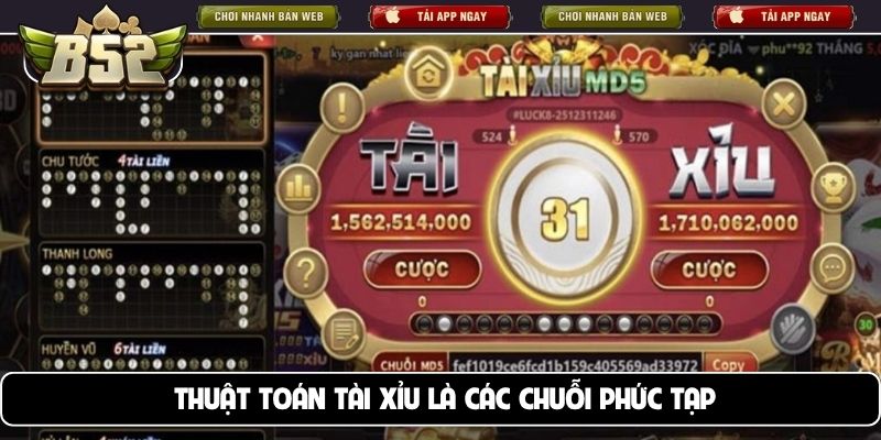 Thuật toán tài xỉu là các chuỗi phức tạp